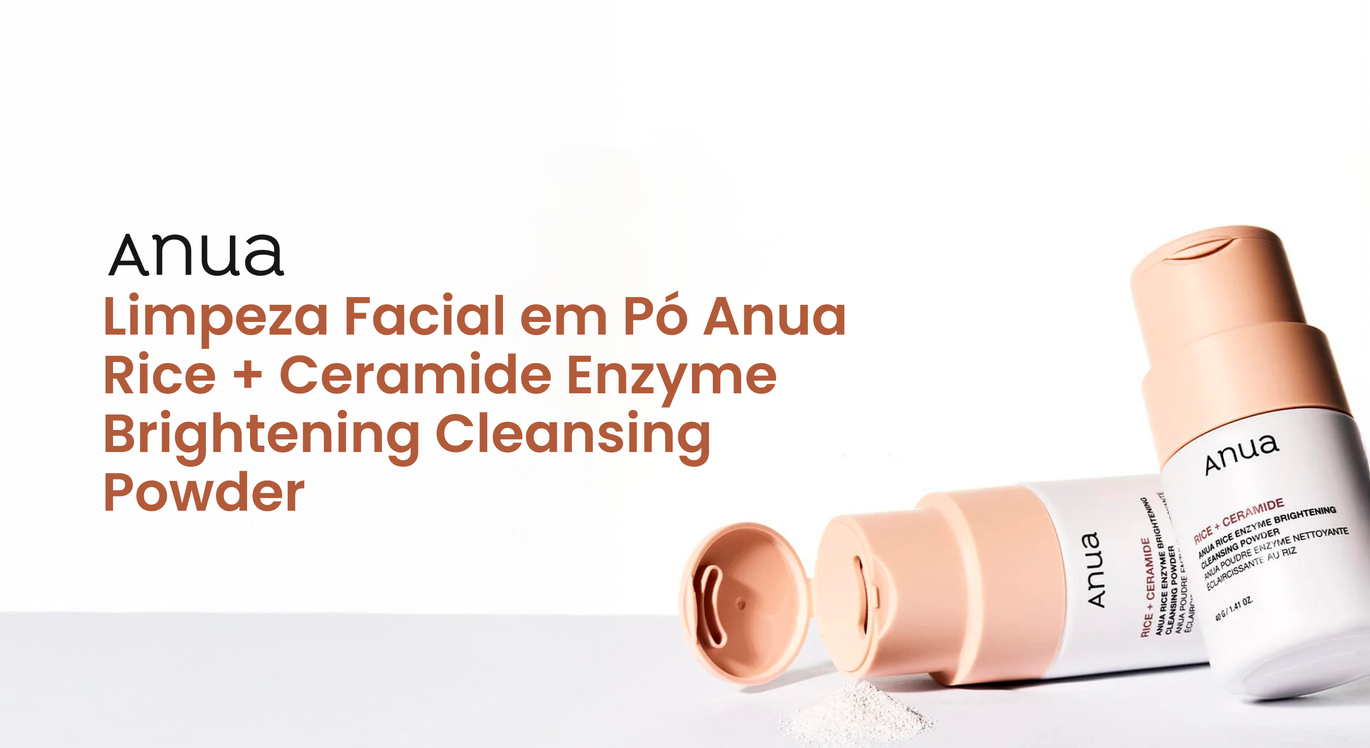 Limpeza Facial em Pó Anua Rice + Ceramide Enzyme Brightening Cleansing Powder