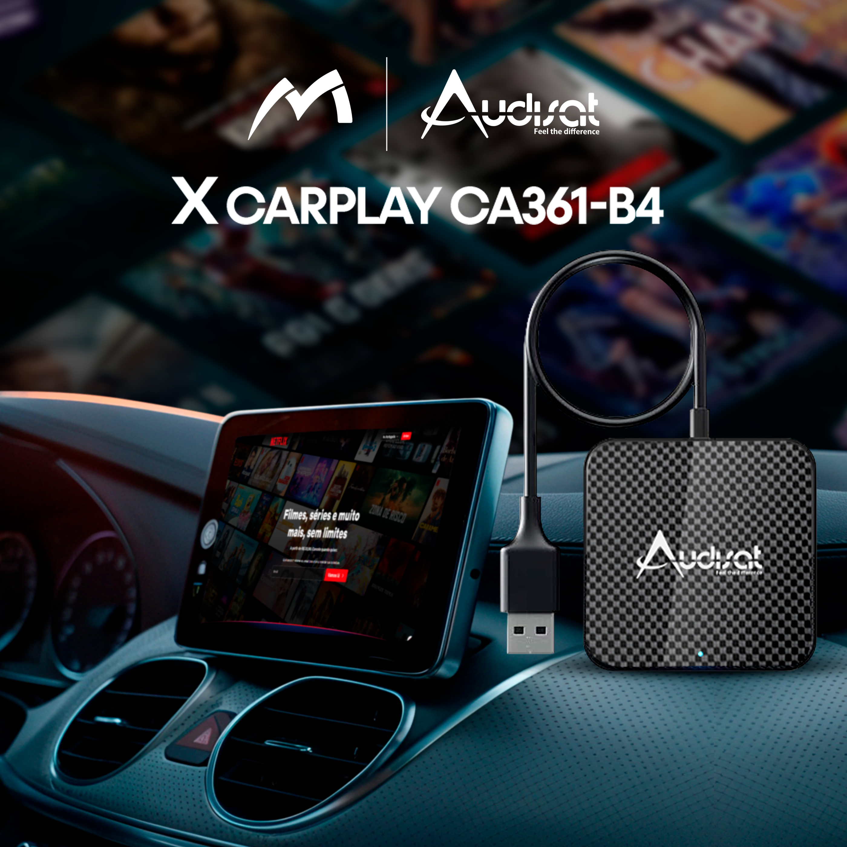 XCarplay CA361-BA | Diversão inteligente em cada trajeto