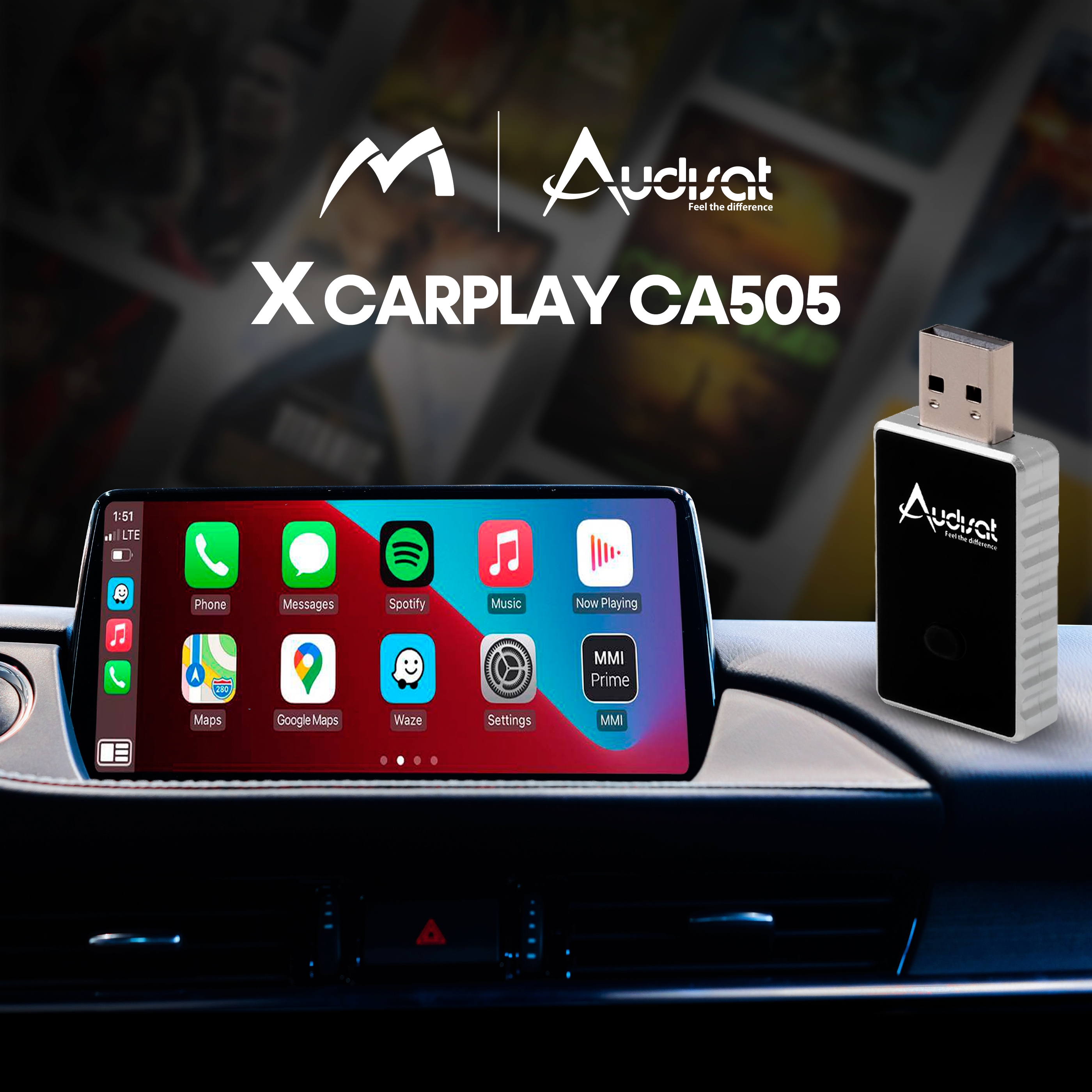 XCarplay CA505 | Conectividade inteligente para seu carro, sem cabos