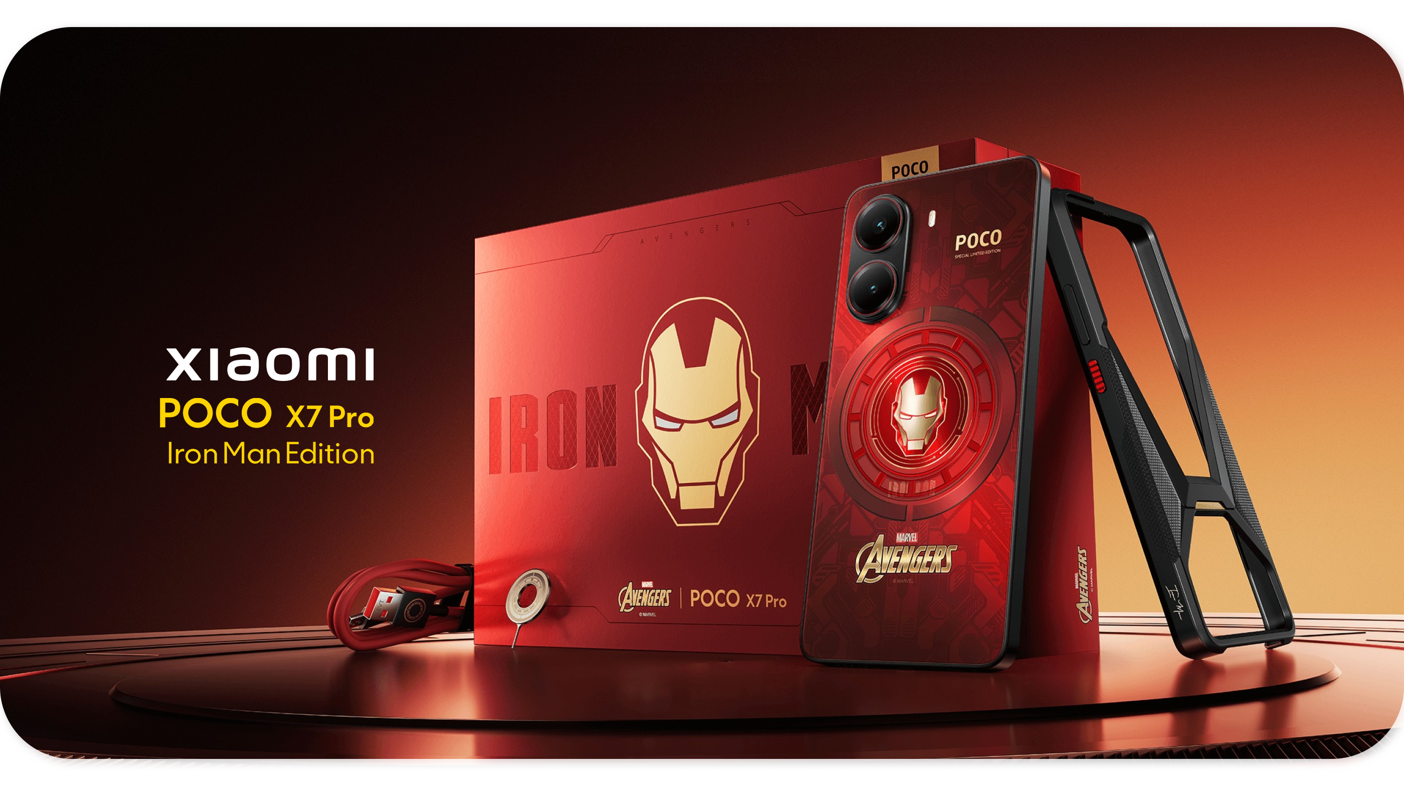 POCO X7 Pro Iron Man Edition 512GB　ケース付 Celular Xiaomi POCO X7 Pro Iron Man - Mega Eletrônicos