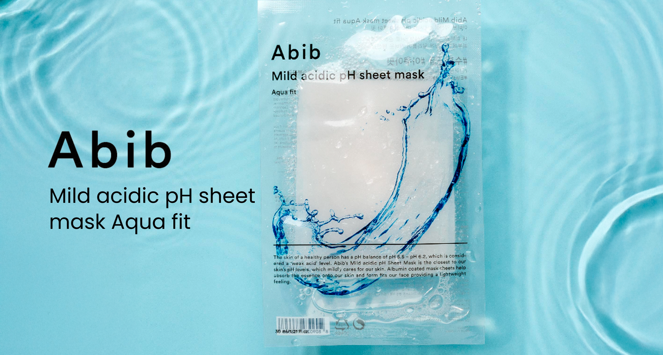 Abib | Mild acidic pH sheet mask Aqua fit