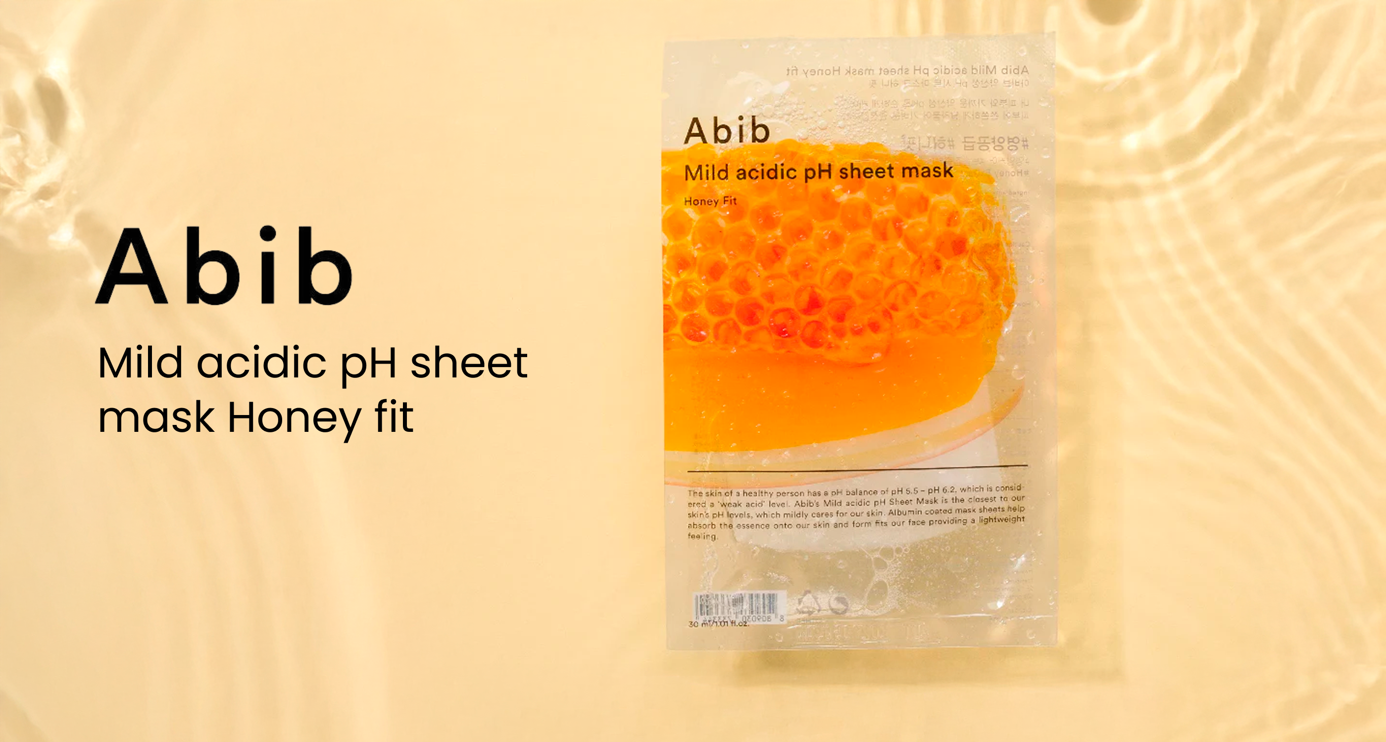 Abib | Mild acidic pH sheet mask Honey fit