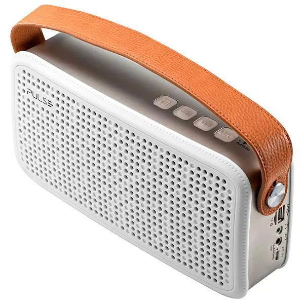 Speaker PULSE SP248 20 watts RMS com Bluetooth e Auxiliar - Branco/Prata