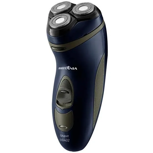 BARBEADOR BRITANIA SHAVE BBA02AZ 3CABECAS RECARREGAVEL 2V AZUL ESCURO