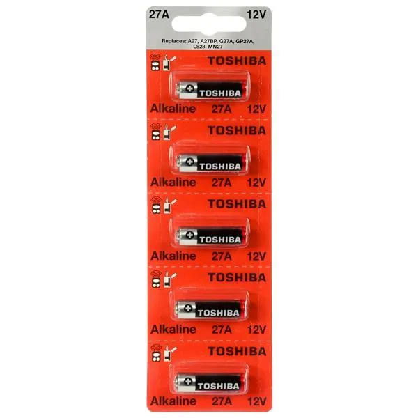 Bateria Alkaline Toshiba 27A 12V 5 Unidades