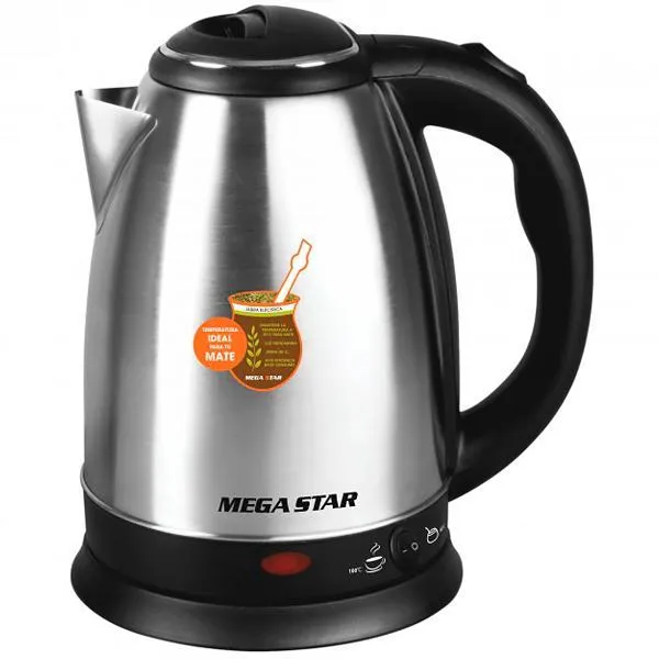 JARRA ELETRICA MEGASTAR TMK20 INOX 2LITROS 220V/50/60HZ SILVER/PRETO