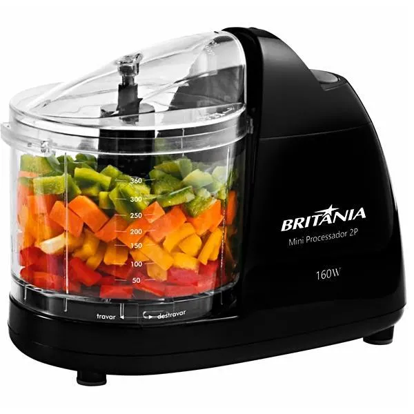 PROCESSADOR BRITANIA 2P MINI 220V/50/60HZ PRETO