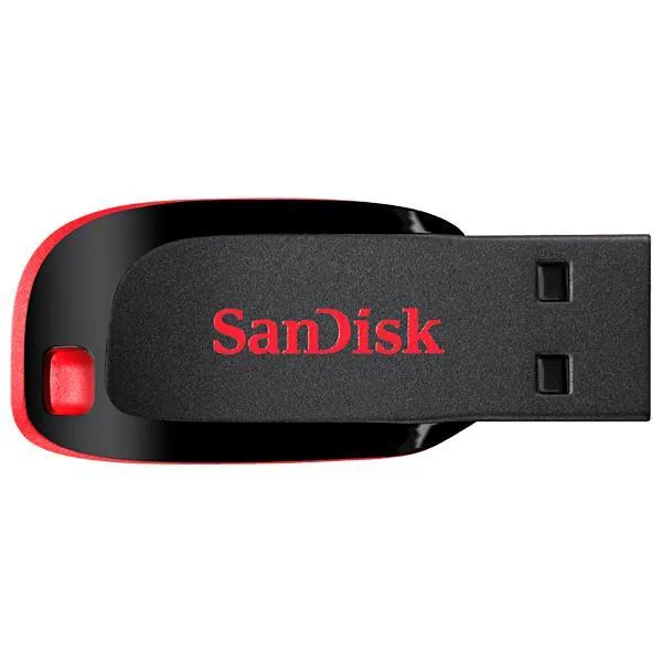 Pen Drive de 32GB SanDisk Cruzer Blade SDCZ50-032G-B35 USB 2.0 - Negro/Rojo