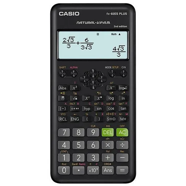 Calculadora Científica Casio x-82ES Plus 2nd Edition Español con 252 Funciones - Negra