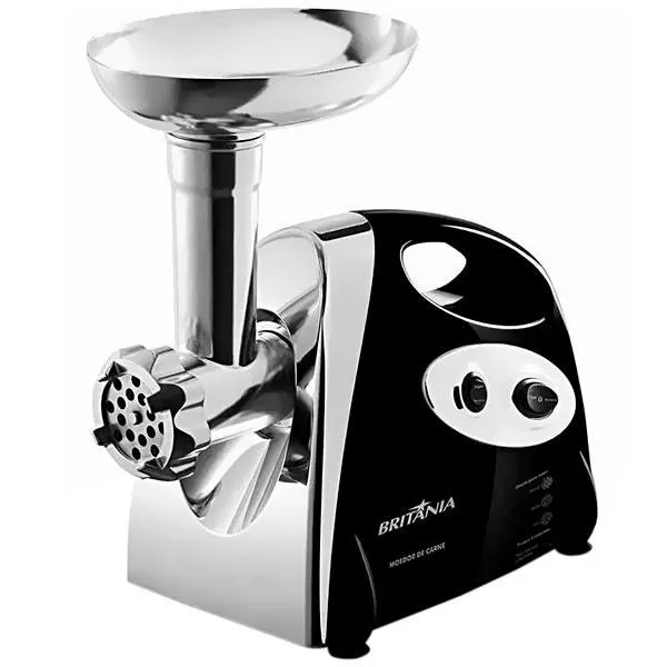 MOEDOR DE CARNE BRITANIA ELETRICO 350WATTS 220V/50/60HZ PRETO/SILVER