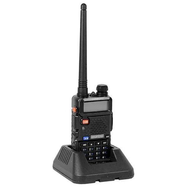 Walkie Talkie Baofeng UV-5R 6 km Bateria de 1800mAh / 128 Canais - Preto