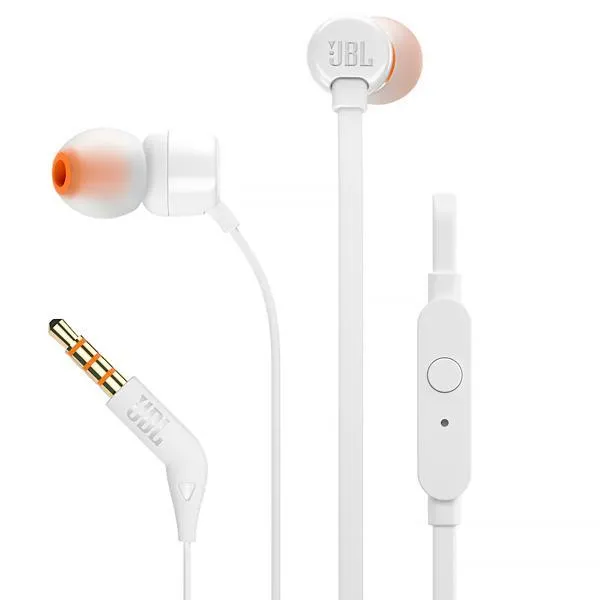 FONE JBL T110 TUNE C/MICROFONE PEQUENO BRANCO