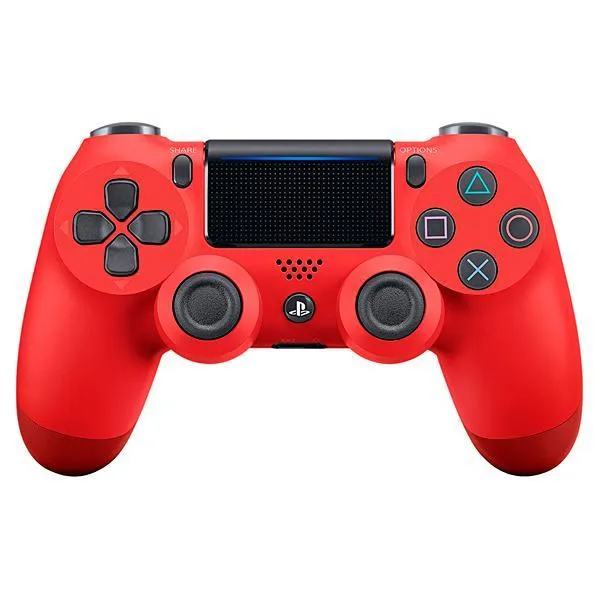 Controle Sem Fio Sony DUALSHOCK 4 CUH-ZCT2U para PlayStation 4 - Vermelho