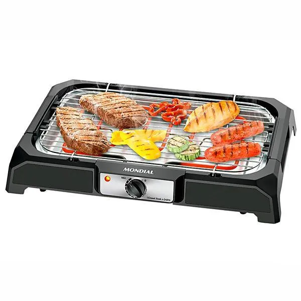 Parrilla Eléctrica Mondial Grand Steak & Grill CH-05 2.000 watts 220V ~ 50/60 Hz - Negra