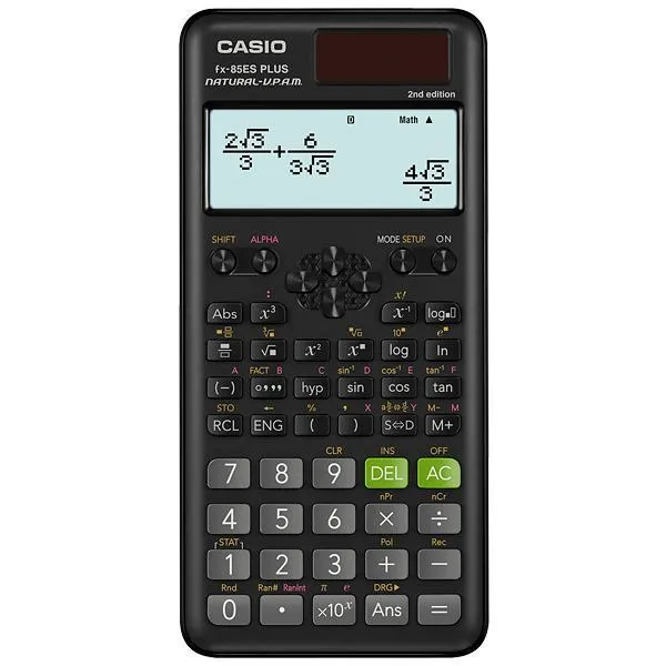 CALCULADORA CASIO FX-85ES PLUS 2ND EDITION ESPANHOL PRETO SG