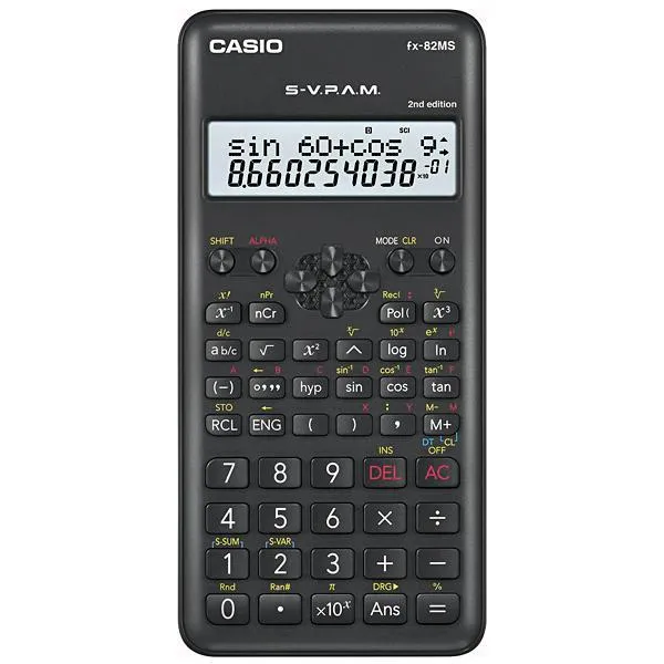 CALCULADORA CASIO FX-82MS 2ND EDITION ESPANHOL PRETO SG