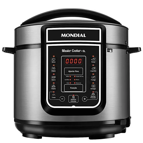 PANELA DE PRESSAO MONDIAL PE38 MAST 5LITROS 220V/50/60HZ SILVER/PRETO