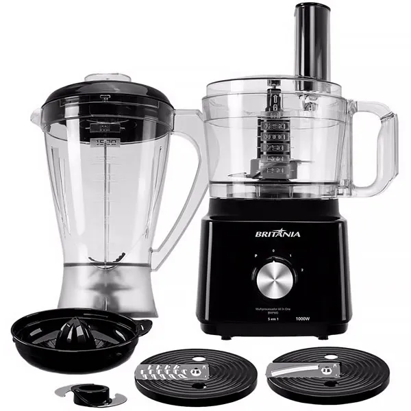 Multiprocessador Britânia BMP900P Processador + Liquidificador + Espremedor 127V ~ 50/60Hz - Preto