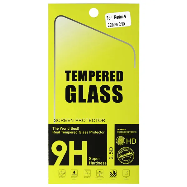 PELICULA **S/MARCA XIAOMI REDMI 6 0.26M TEMPERED GLASS