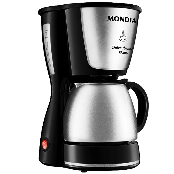 Cafeteira Mondial Dolce Arome Inox C-34 JI-15X 550 watts 127V ~ 60Hz - Preto/Prata