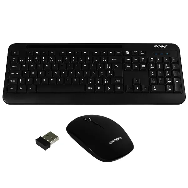 TECLADO SATELLITE AK-725G WIRELESS PORTUGUES+MOUSE PRETO
