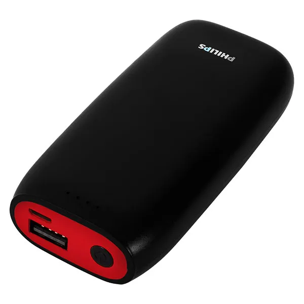 CARREGADOR PORTATIL USB PHILIPS DLP5206RD P4000MAH PRETO VERMELHO