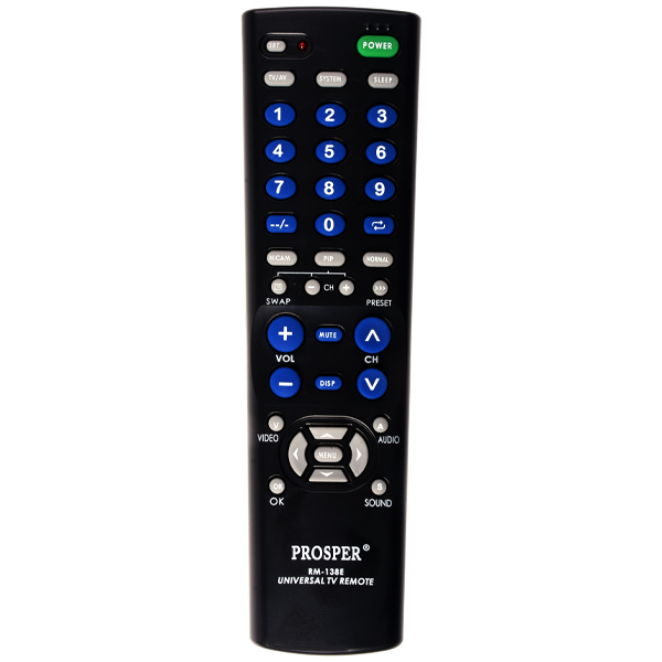 CONTROLE PROSPER P/TV RM138E UNIVERSAL PRETO