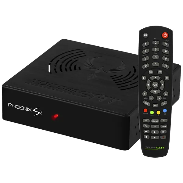 Receptor FTA Tocomsat Phoenix S2 Full HD com Wi-Fi- Preto