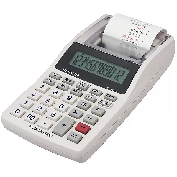 CALCULADORA SHARP EL-1611V 12 DIGITOS PILHA BRANCO SG