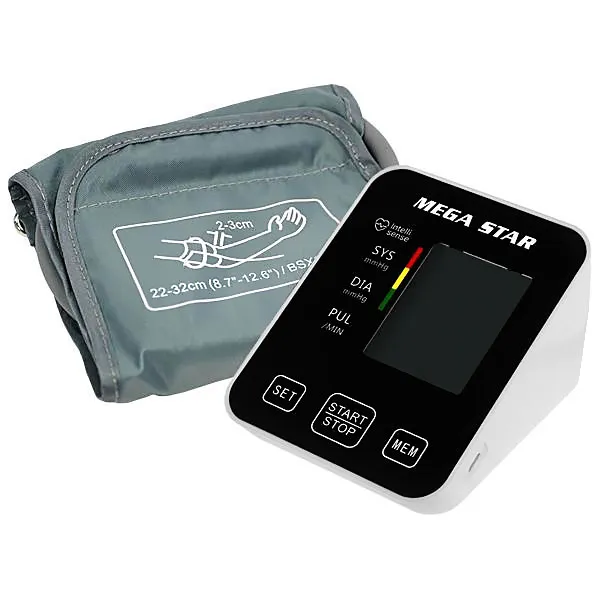 APARELHO DE PRESSAO MEGASTAR HT563 BRACO DIGITAL BRANCO/PRETO