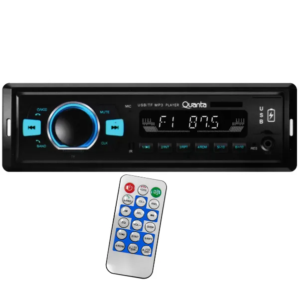 Radio Automotriz Quanta QTRRA72 4 de 25 watts con USB/Micro SD/Bluetooth - Negro