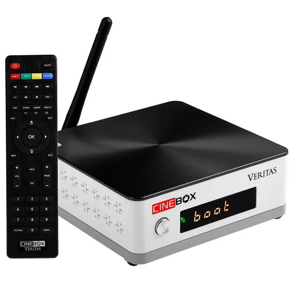 RECEPTOR FTA CINEBOX VERITAS LINUX C/WIFI BRANCO/PRETO