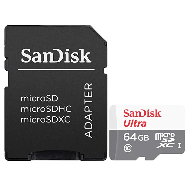 MEMORIA  MICRO-SD SANDISK SDSQUNR  64GB ULTRA 100MB/S CLASS 10 BRA/CIN