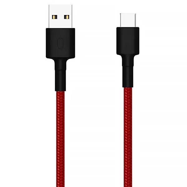 CABO  USB USB-C XIAOMI SJX10ZM 1METRO VERMELHO/PRETO