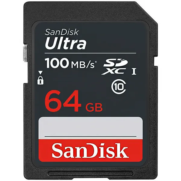 MEMORIA  SD SANDISK SDSDUNR  64GB ULTRA 100MB/S CLASS 10 PRETO