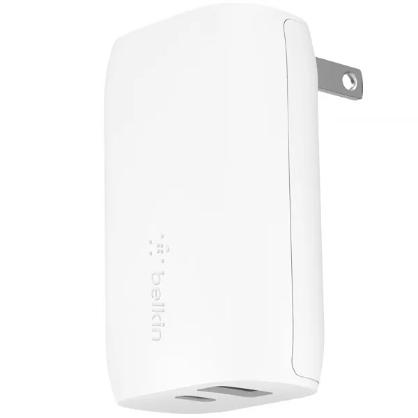 ADAPTADOR DE TOMADA USB/USB-C BELKIN F7U097DQ 30W 2SAIDA(PINO RETO)BRA