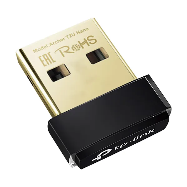 ADAPTADOR USB WIFI TP-LINK ARCHER T2U AC600 NANO ANATEL PRETO