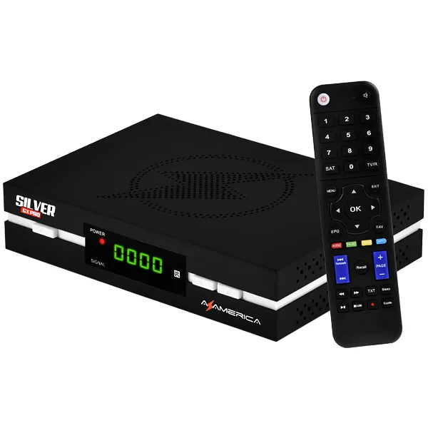 RECEPTOR FTA AZAMERICA SILVER GX PRO 4K PRETO