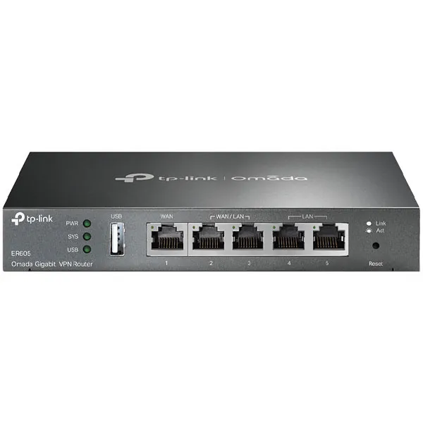 ROTEADOR TP-LINK ER605 OMADA VPN GIGABIT ANATEL PRETO