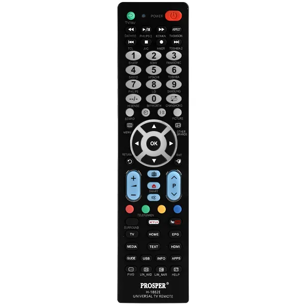 CONTROLE PROSPER P/TV H-1882E UNIVERSAL PRETO