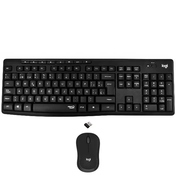 TECLADO LOGITECH MK295 WIRELESS ESPANHOL+MOUSE PRETO