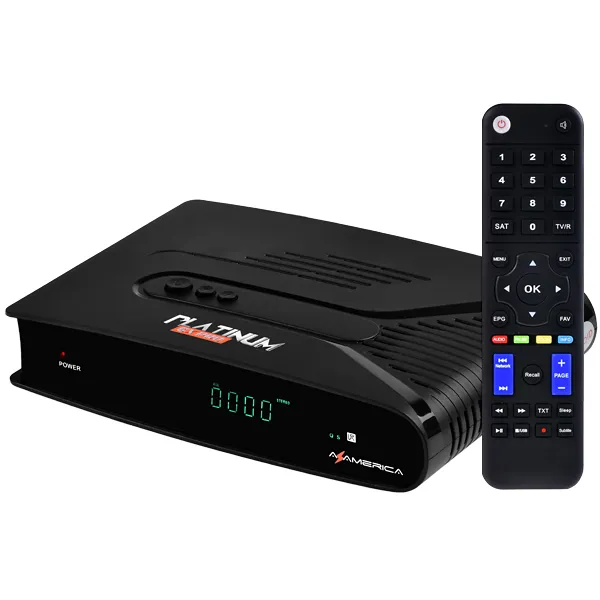 RECEPTOR FTA AZAMERICA PLATINUM GX PRO 4K ULTRA HD WIFI PRETO