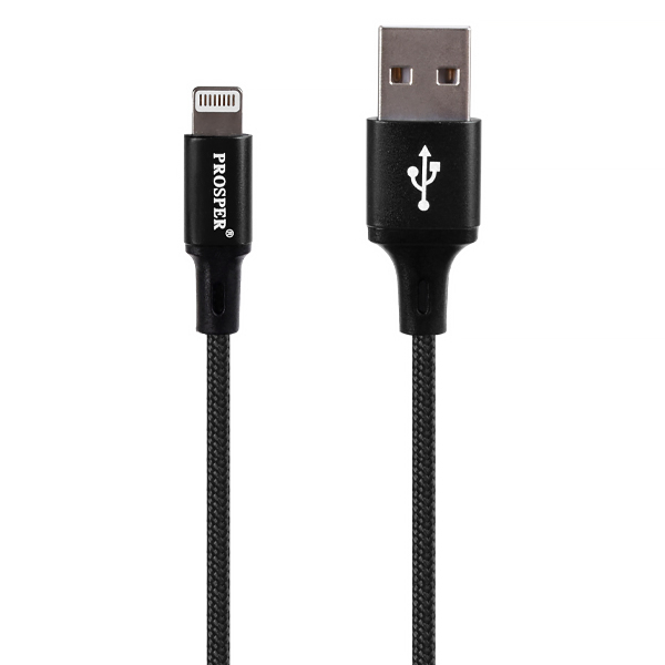 CABO  USB LIGHTNING PROSPER P-5513 1METRO PRETO