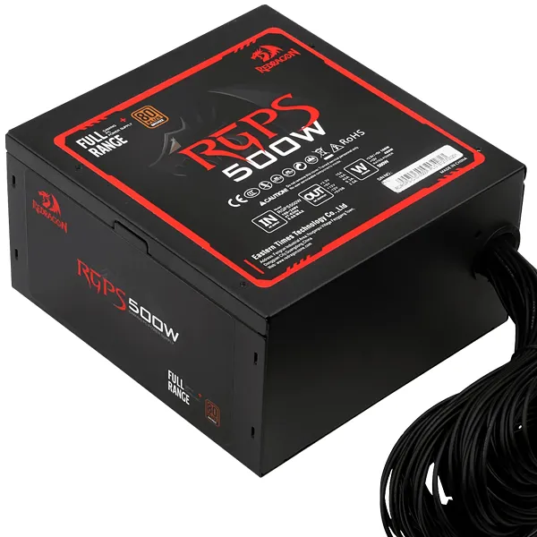 FONTE PC REDRAGON GC-PS001 RGPS 500WATTS BRONZE 80PLUS PRETO