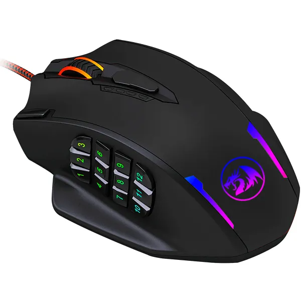MOUSE REDRAGON M908 RGB IMPACT GAMING USB OPTICO PRETO