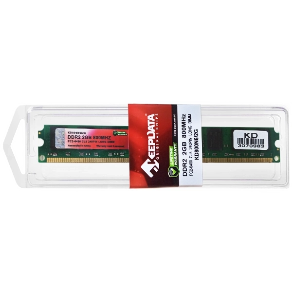 Memoria RAM para PC 2GB Keepdata KD800N6/2G DDR2 de 800MHz - Verde