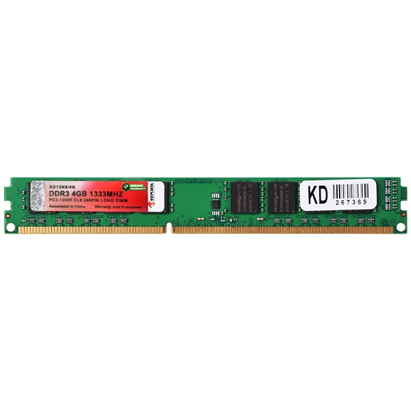 Memoria RAM para PC 4GB Keepdata KD13N9/4G DDR3 de 1333MHz - Verde