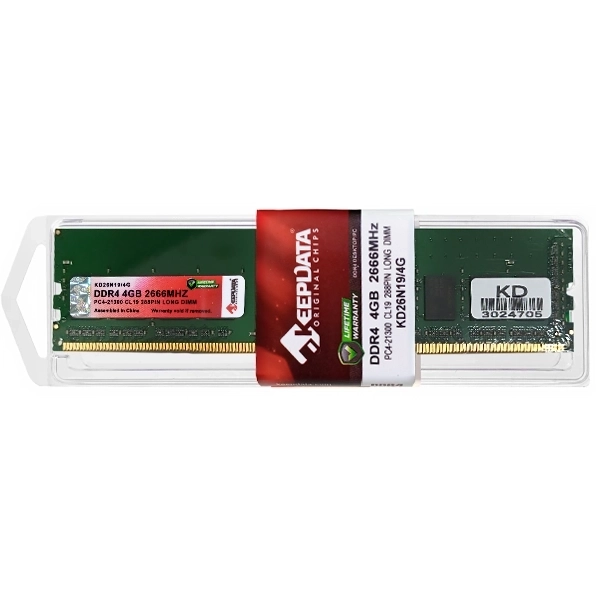 Memoria RAM para PC 4GB Keepdata KD26N19/4G DDR4 de 2666MHz - Verde