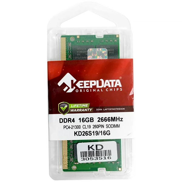 MEMORIA NB KEEPDATA DDR4 2666MHZ 16GB KD26S19/16G