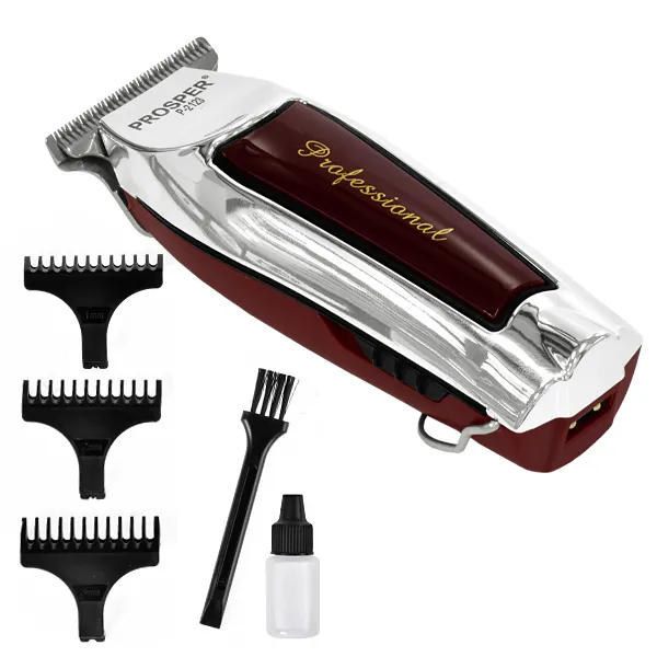 MAQUINA  PROSPER P2123 HAIRCUTS RECARREGAVEL 2V SILVER/VINHO